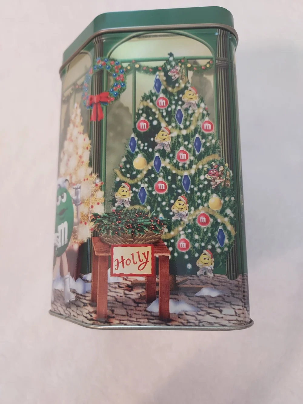Vintage 2000 M&M'S Christmas Village Collectible Tree Shop Tin Limited Edition